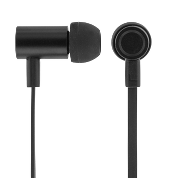 STREETZ in-ear headset, mikrofon, svarsknapp,  3,5mm, vattentäta,  svart (HL-W109)