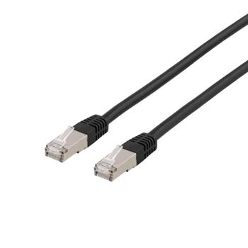 DELTACO U / FTP Cat6a patch cable, LSZH, 15m, black (STP-615SAU)