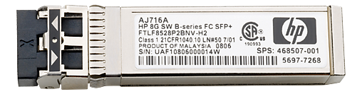 Hewlett Packard Enterprise HPE 8Gb Short Wave B-Series SFP+ 1 Pack (AJ716B)