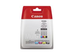 CANON n CLI-571 C/M/Y/BK Value Pack - 4-pack - 7 ml - black, yellow, cyan, magenta - original - ink tank - for PIXMA TS5051, TS5053, TS5055, TS6050, TS6051, TS6052, TS8051, TS8052, TS9050, TS9055