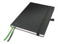 LEITZ COMPLEET NOTEBOOK LEITZ HARDBACK A5 CHECKED BLACK