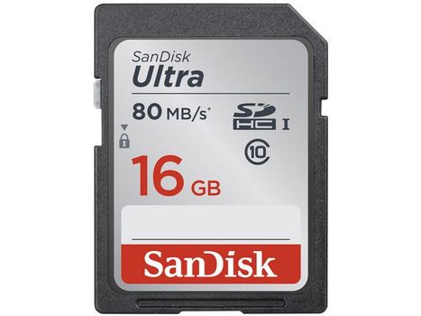 SANDISK SDHC Ultra 16GB 80MB/s UHS-I Class10 (SDSDUNC-016G-GN6IN)