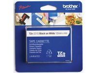 BROTHER P-Touch Tape Black on White 12mm 4m (TZE231S2)