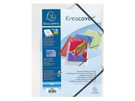 EXACOMPTA Strikkmappe EXACOMPTA A4 PP 3 kl transp. (55188E)