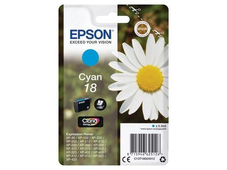 EPSON CLARIA HOME INK CYAN 18 RF/AM TAGS SUPL (C13T18024022)