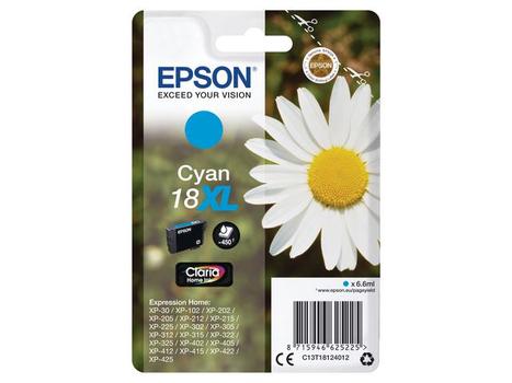 EPSON CLARIA HOME INK CYAN 18XL RF/AM TAGS SUPL (C13T18124022)