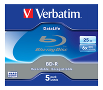 VERBATIM Opt Media BD-R JewelCase 5pcs