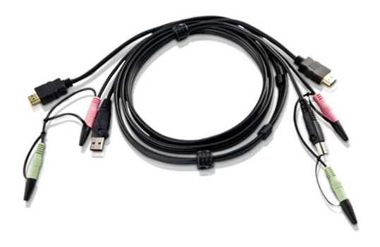 ATEN 2L-7D02UH - video- / USB / audio-kabel - 1.8 m (2L-7D02UH)