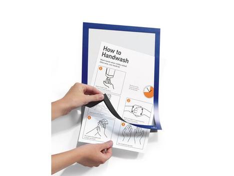 DURABLE Ramme DURAFRAME A4 magnet blå (2) (4872-07)