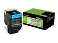 LEXMARK Cyan - original - tonerkassett - för CX310dn, CX310n, CX410de, CX410dte, CX410e, CX510de, CX510dhe, CX510dthe