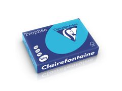 CLAIREFONTAINE Kopipapir TROPHEE A4 160g aquablå (250)