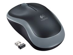 LOGITECH M185 wireless, 2 knappar+scroll, nano-mottagare, USB, grå