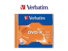 VERBATIM DVD-R, 16x, 4,7 GB/120 min, 5-pakkaus jewel case, AZO