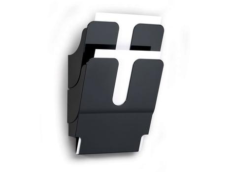 DURABLE FlexiPlus Brochureholder A4 Lodret Sort m. 2 fag (1709008060)