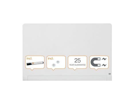 NOBO Glastavla NOBO 57' vit rundade hörn (1905192)