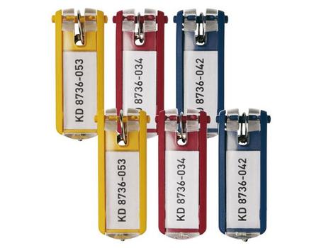 DURABLE KEY CLIP nøgleringe assorterede farver 6 stk (195700)