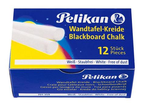 PELIKAN 755-12 Niet-permanent Krijt Wit  12 Stuks (701359)