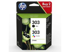HP 303 - 2-pack - colour (cyan, magenta, yellow), pigmented black - original - ink cartridge - for ENVY Photo 62XX, Photo 71XX, Photo 78XX, ENVY Inspire 72XX, 79XX, Tango