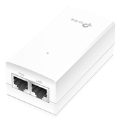 TP-LINK 24V Passive PoE Adapter, Gigabit Port, Data and Power Carried over The Same Cable Up to 100 Meters, including wall-mounting brackets, Plastic Case, Pocket Size