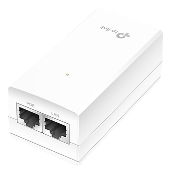 TP-LINK 24V Passive PoE Adapter, Gigabit Port, Data and Power Carried over The Same Cable Up to 100 Meters, including wall-mounting brackets, Plastic Case, Pocket Size (POE2412G)