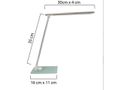 UNILUX Bordslampa UNILUX Popy Led silver/vit