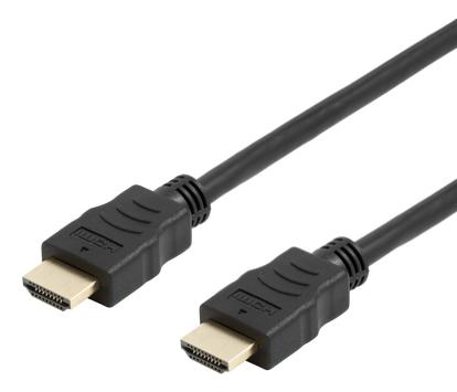 Deltaco HDMI-1030D-FLEX - HDMI med Ethernet-kabel - 3 m (HDMI-1030D-FLEX)