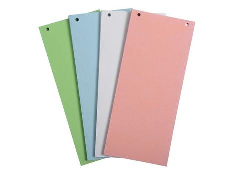 EXACOMPTA Faneblad 105 x 240mm horisontal 4 ass. genbrug 100 stk (13495B)