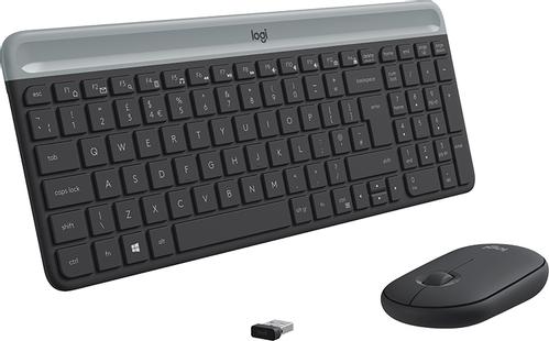 LOGITECH Slim Wireless Keyboard and Mouse Combo MK470 - GRAPHITE - PAN - NORDIC (920-009200)