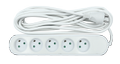 Nordic Quality 5-way socket grounded (D), 5m