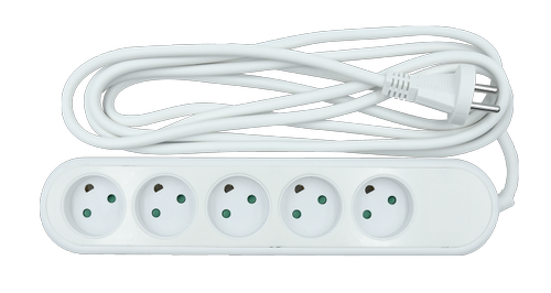Nordic Quality 5-way socket w/ dummyhole (D), 3m (KF-DB-05(dummy) 3M)