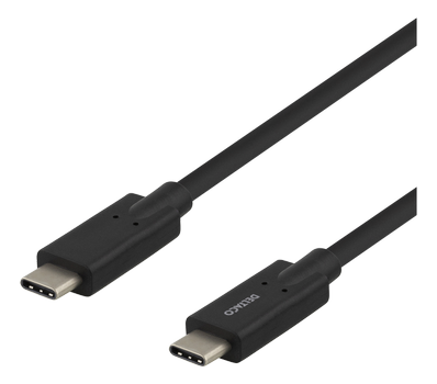 DELTACO USB-C - USB-C cable, 5Gbit/s, 5A, 2M, black (USBC-1503)