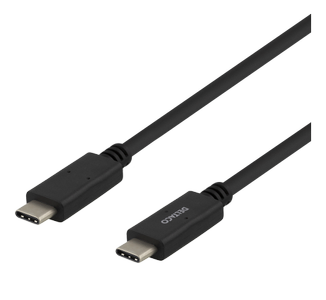 DELTACO USB 2.0 USB-C to USB-C-cable,  1m, Black (USBC-2001M)