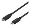 DELTACO USB-C - USB-C cable, 5Gbit/s, 5A, 1M, black