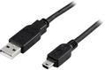 DELTACO USB 2.0 cable Type A Male - Type Mini B Male 2m, black