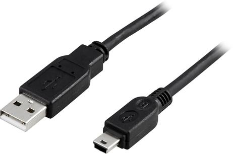 Deltaco USB-26S - USB-kabel - USB til mini-USB type B - 2 m (USB-26S)