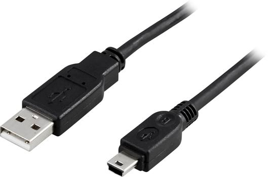 Deltaco USB-26S - USB-kabel - USB til mini-USB type B - 2 m (USB-26S)