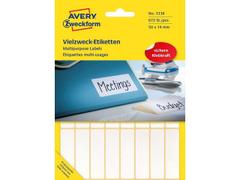 AVERY Etiket Avery 3336 Hvid 14x50mm Mp/672