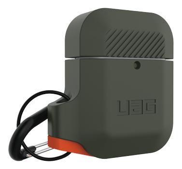 UAG Apple Airpods Silicone Case, Olive Drab/ Orange (10185E117297)