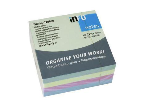 info Notatkube INFO 75x75 pastell rosa (5654-79)