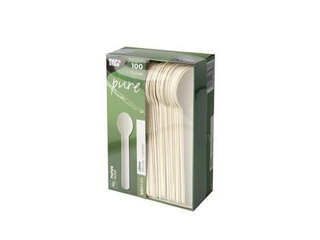 PAPSTAR Skje PURE papp 15,5cm hvit (100) (88067*10)