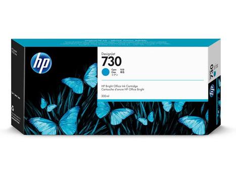 HP 730 - 300 ml - high capacity - cyan - original - DesignJet - ink cartridge - for DesignJet SD Pro MFP, T1600, T1600dr, T1700, T1700dr, T2600, T2600dr (P2V68A)