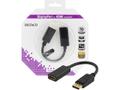 DELTACO Video adapter DisplayPort / HDMI 20cm Black