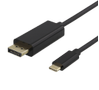 DELTACO USB-C to DisplayPort cable, 2m, 4K @ 60Hz, black