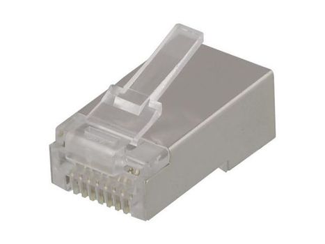 DELTACO RJ45 plug for patch cable, Cat6, shielded, 20pcs (MD-18S)