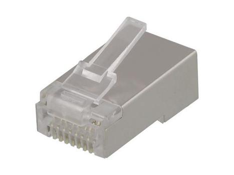 DELTACO RJ45 plug for patch cable, Cat6, shielded, 20pcs (MD-18S)