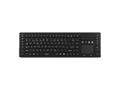 DELTACO Wireless Keyboard with touchpad, silicone, IP65, 2,4 GHz,black