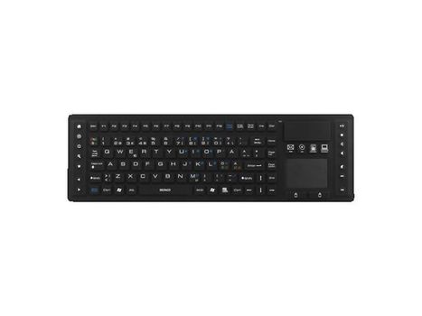 DELTACO Wireless Keyboard with touchpad, silicone, IP65, 2,4 GHz,black (TB-503)