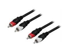 DELTACO Audio cable, 2xRCA male - male, 2m