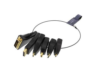 DELTACO Office, HDMI ADAPTER RING, mDP, DP, USB-C, DVI, HDMI C/D, 4K (HDMI-AR2)