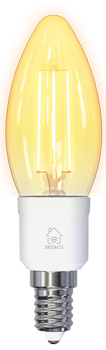 DELTACO LED filament lamp, E14, WiFI, 4.5W,  400lm, 1800K-6500K (SH-LFE14C35)